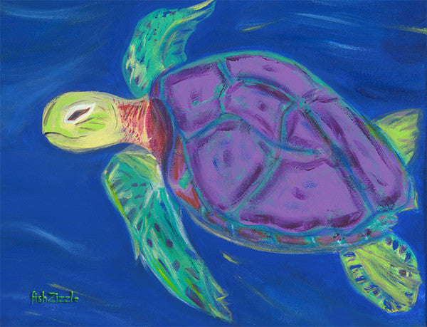 Sea Turtle Tile Art - FishZizzle