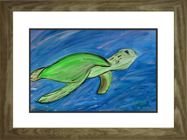 Sea Turtle Art Framed - FishZizzle