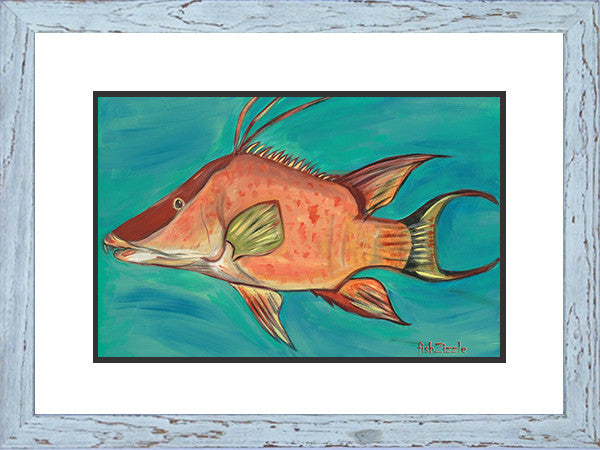 Hog Fish Art Framed - FishZizzle