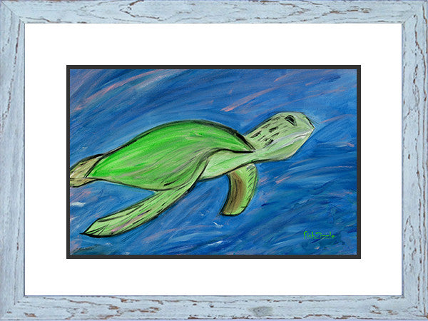 Sea Turtle Art Framed - FishZizzle