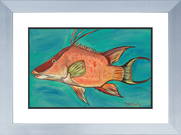 Hog Fish Art Framed - FishZizzle
