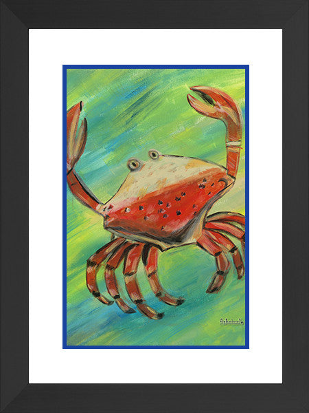 Crab Art Framed - FishZizzle