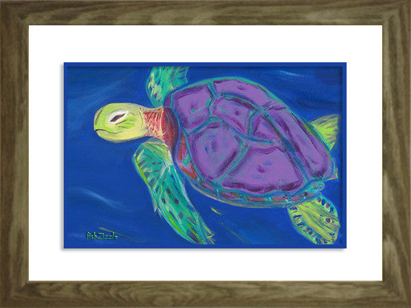Sea Turtle Art Framed - FishZizzle