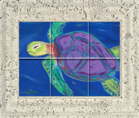 Sea Turtle Tile Art - FishZizzle