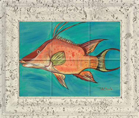 Hog Fish Tile Art - FishZizzle