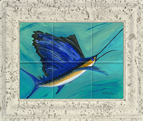 Sailfish Tile Art - FishZizzle