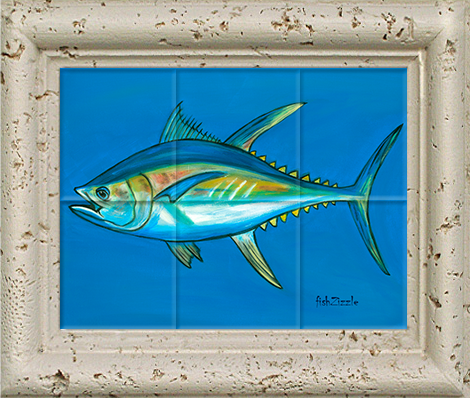 Tuna Fish Tile Art - FishZizzle