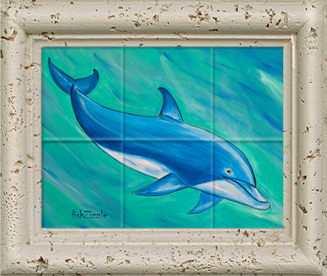 Dolphin Tile Art - FishZizzle