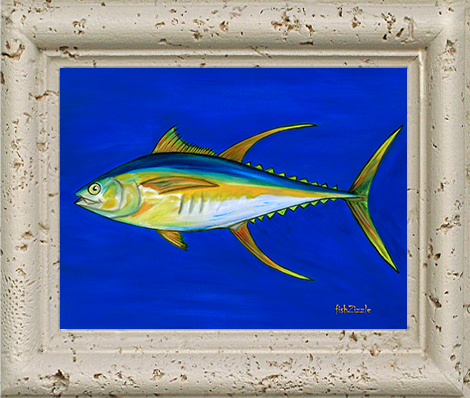 Yellowfin Tuna Fish Tile Art - FishZizzle