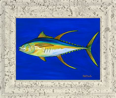 Yellowfin Tuna Fish Tile Art - FishZizzle