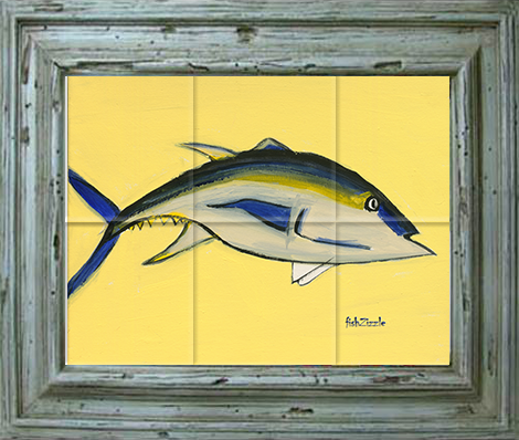 Blackfin Tuna Fish Tile Art - FishZizzle