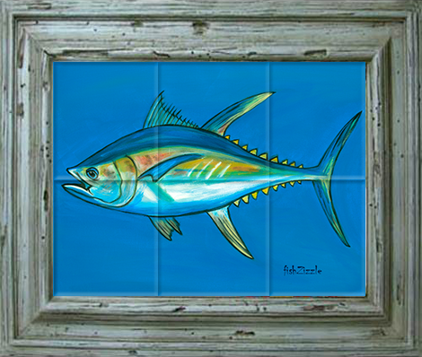 Tuna Fish Tile Art - FishZizzle