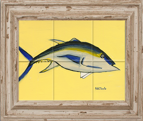 Blackfin Tuna Fish Tile Art - FishZizzle