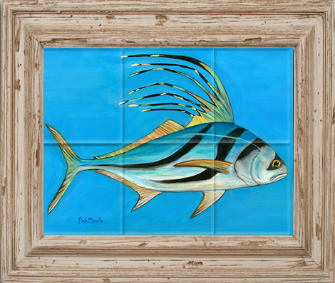 Rooster Fish Tile Art - FishZizzle