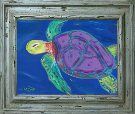 Sea Turtle Tile Art - FishZizzle