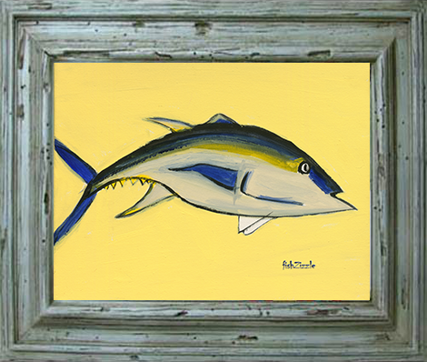 Blackfin Tuna Fish Tile Art - FishZizzle