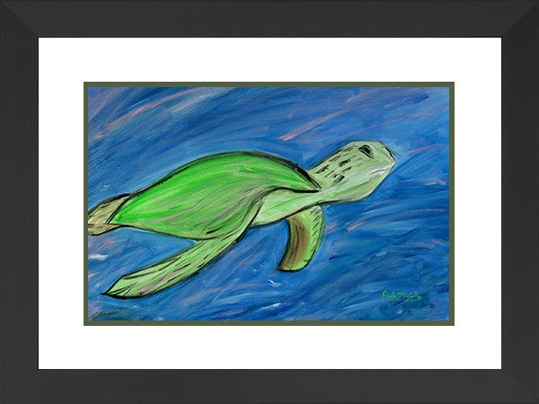 Sea Turtle Art Framed - FishZizzle