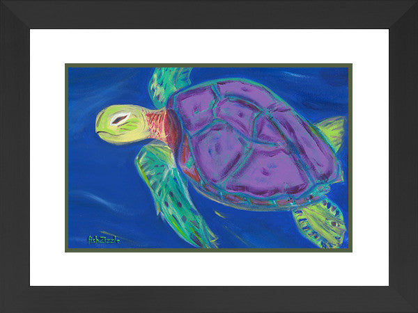 Sea Turtle Art Framed - FishZizzle