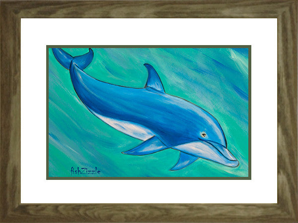Dolphin Art Framed - FishZizzle