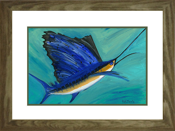 Sailfish Art Framed - FishZizzle