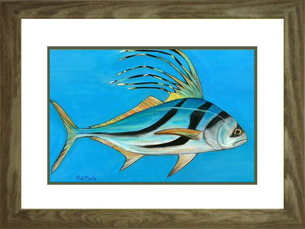 Rooster Fish Art Framed - FishZizzle