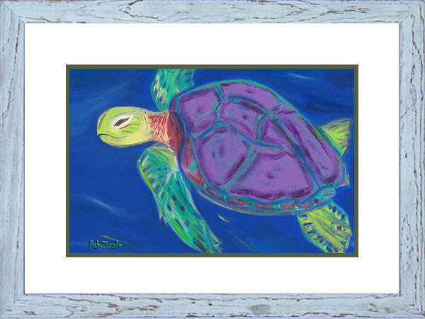 Sea Turtle Art Framed - FishZizzle