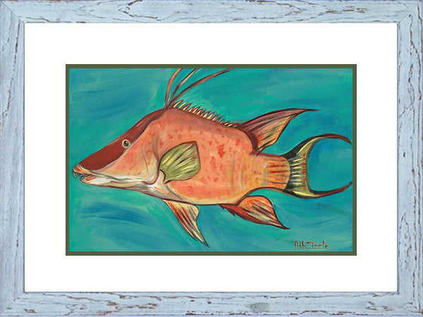 Hog Fish Art Framed - FishZizzle
