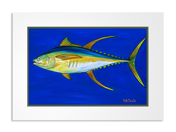 Yellowfin Tuna Fish Art Print - FishZizzle