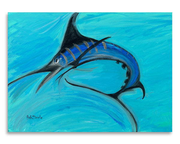 Blue Marlin Fish Art Print - FishZizzle