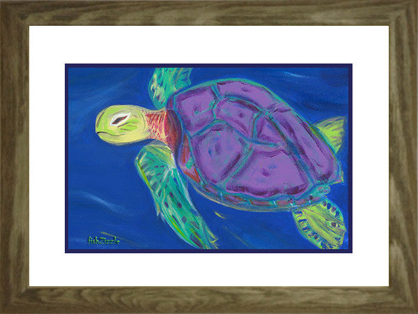 Sea Turtle Art Framed - FishZizzle