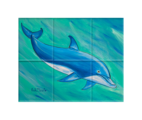 Dolphin Tile Art - FishZizzle
