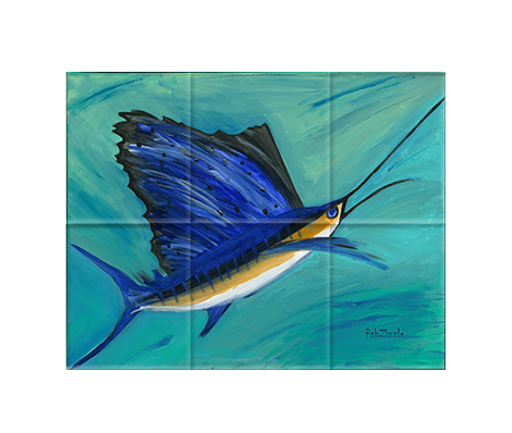 Sailfish Tile Art - FishZizzle