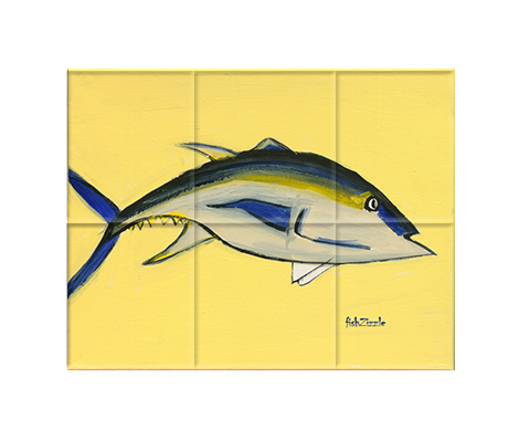 Blackfin Tuna Fish Tile Art - FishZizzle