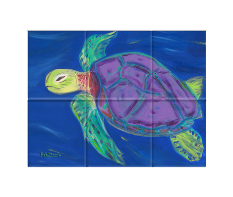 Sea Turtle Tile Art - FishZizzle