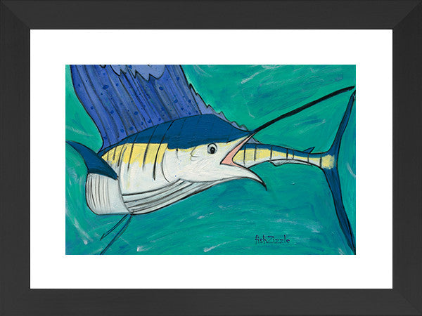 Blue Marlin Fish Art Framed - FishZizzle