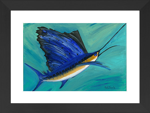 Sailfish Art Framed - FishZizzle