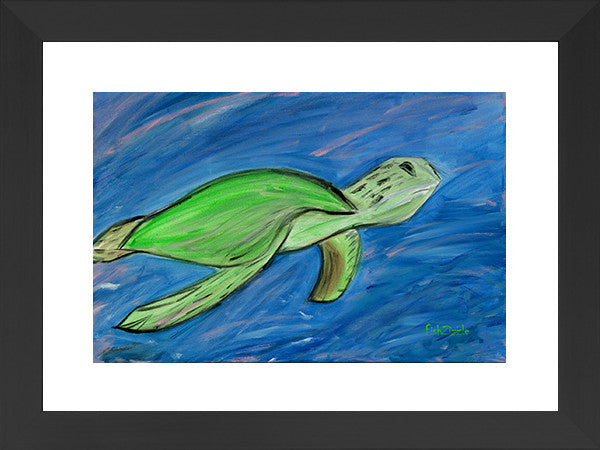 Sea Turtle Art Framed - FishZizzle