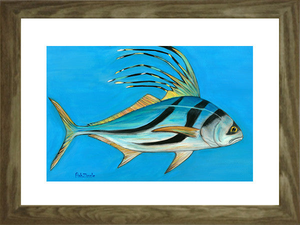Rooster Fish Art Framed - FishZizzle