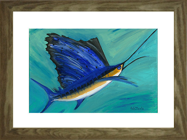 Sailfish Art Framed - FishZizzle