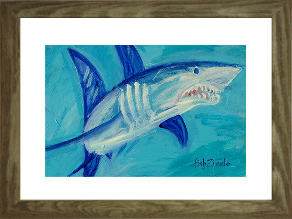 Shark Art Framed - FishZizzle