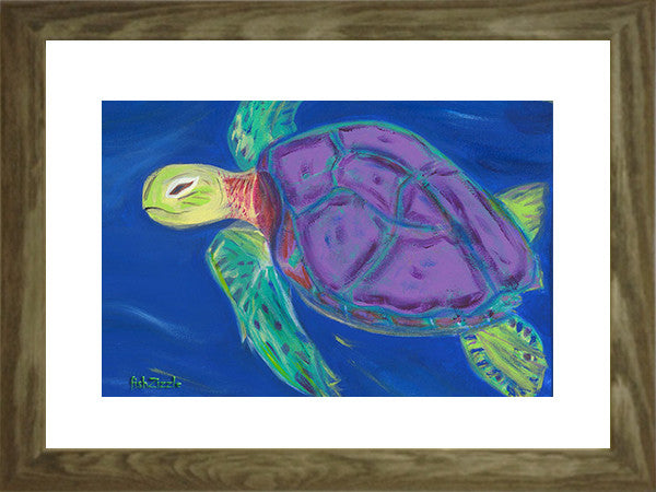 Sea Turtle Art Framed - FishZizzle