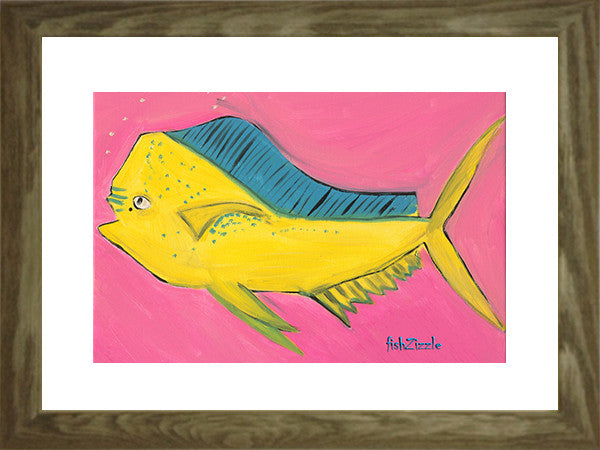 Mahi Mahi Fish Art Framed - FishZizzle
