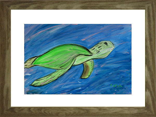 Sea Turtle Art Framed - FishZizzle