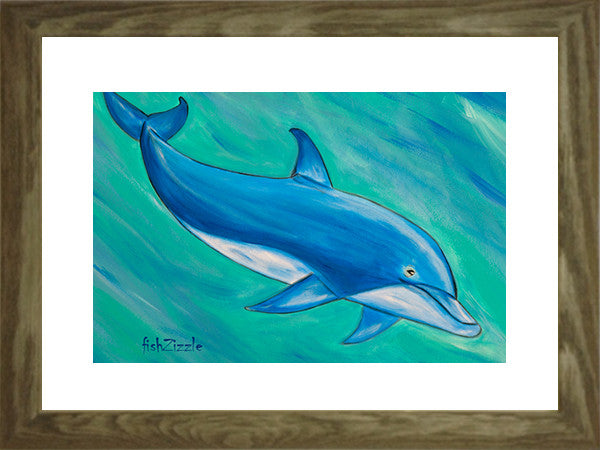 Dolphin Art Framed - FishZizzle