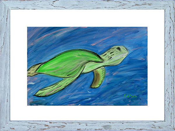 Sea Turtle Art Framed - FishZizzle