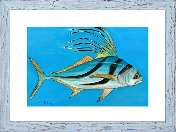 Rooster Fish Art Framed - FishZizzle