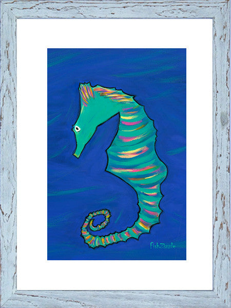 Seahorse Art Framed - FishZizzle