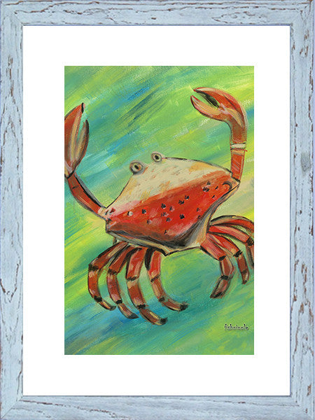 Crab Art Framed - FishZizzle