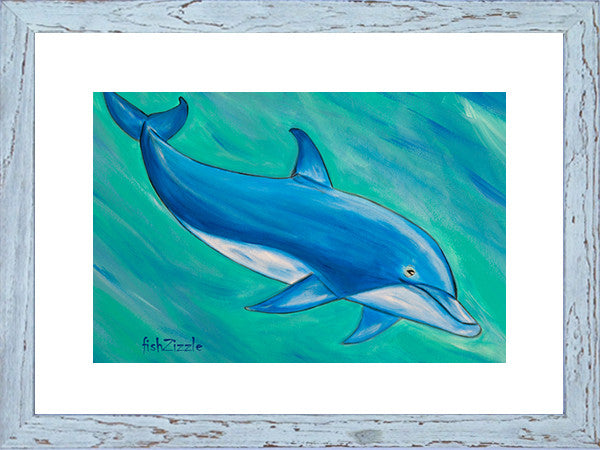 Dolphin Art Framed - FishZizzle