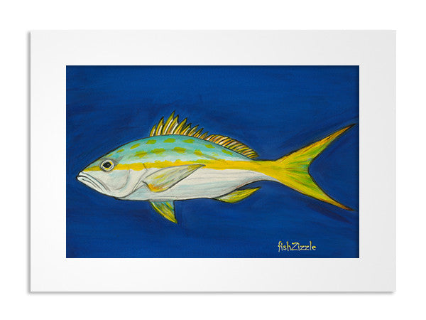 Yellowtail Fish Art Print - FishZizzle